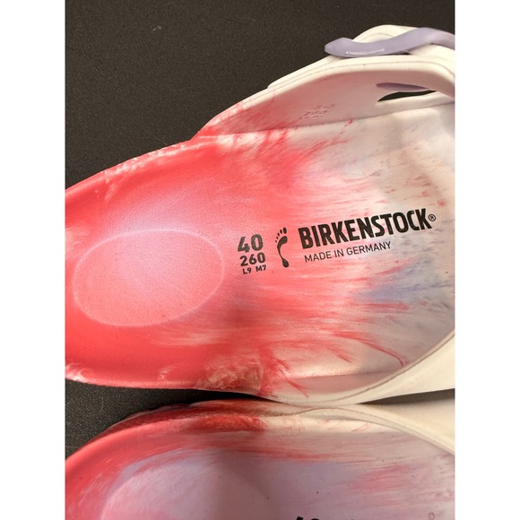 Birkenstock Purple White Two Strap EVA Arizona Essentials Sandal Size 9 - 9 1/2 - Picture 6 of 8